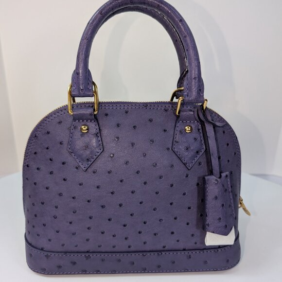 Louis Vuitton Handbags - Louis Vuitton Purple Alma BB in Ostrich Leather